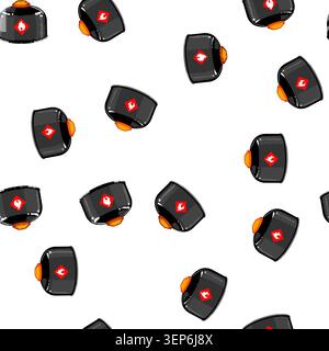 pattern kitchen stove fuel cartoon. home flame, heat blue, propane hot kitchen stove fuel sign vector Stock Vector