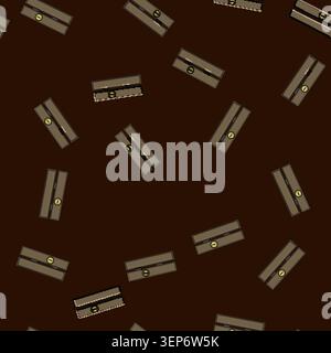 seamless pattern Security lock mechanism providing protection and privacy on a window or door, featuring a simple flat design with an integrated keyho Stock Vector