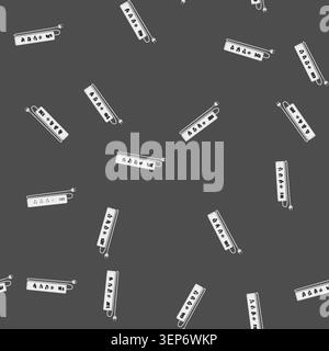 seamless pattern wireless smar plug cartoon. wireless smar plug sign vector Stock Vector