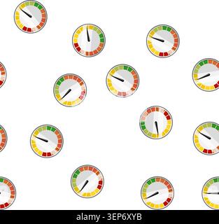 pattern instrument speedometer cartoon. cluster calibration, accuracy sensor, digital analog instrument speedometer sign vector Stock Vector