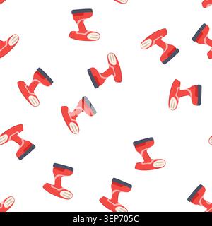pattern clean garment steamer cartoon. iron cloth, dry portable, vertical hand clean garment steamer sign. seamless symbol vector illustration Stock Vector
