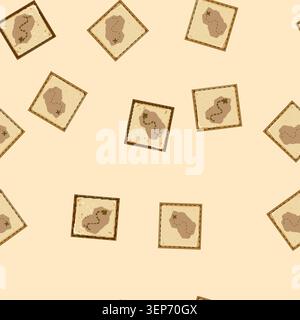 seamless pattern latitude nautical map cartoon. longitude bearings, routes tides, currents buoys latitude nautical map sign vector Stock Vector