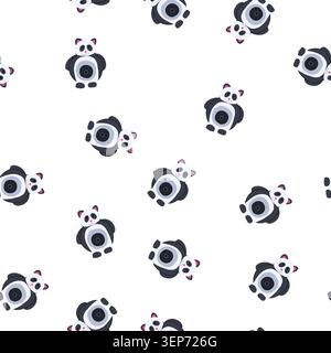 pattern shutter camera toy cartoon. film action, selfie vintage, polaroid instant shutter camera toy sign. seamless symbol vector illustration Stock Vector