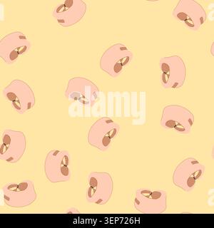 pattern support cervical neck collar cartoon. brace pain, injury recovery, alignment comfort support cervical neck collar sign. seamless vector illust Stock Vector