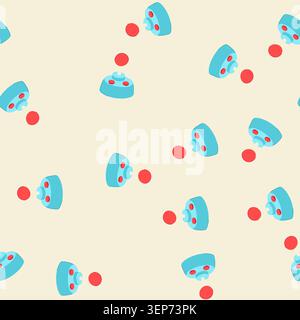 pattern game arcade joystick cartoon. retro vintage, control machine, video old game arcade joystick sign. seamless vector illustration Stock Vector