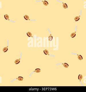 pattern water shower head cartoon. bathroom spray, falling drop, rain pipe water shower head sign. seamless vector illustration Stock Vector