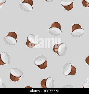 seamless pattern breakfast capsule coffee cartoon. breakfast capsule coffee sign vector Stock Vector