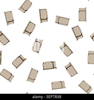 pattern mock desk organizer cartoon. plastic up, card clear, holder blank mock desk organizer sign vector Stock Vector