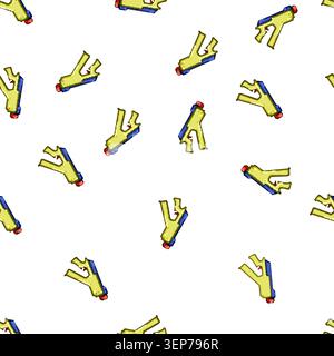 pattern shot blaster gun cartoon. effect beam, energy futuristic, alien ray shot blaster gun sign vector Stock Vector