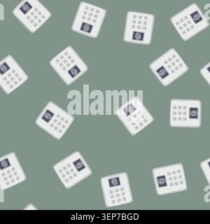 pattern fingerprint biometric security device cartoon. recognition authentication, iris face, palm hand fingerprint biometric security device sign. se Stock Vector