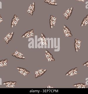 seamless pattern slipper kid slippers cartoon. fluffy s, cute fashion slipper kid slippers sign vector Stock Vector