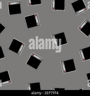 seamless pattern volume guitar amplifier cartoon. volume guitar amplifier sign vector Stock Vector