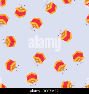 pattern dynamite tnt bomb cartoon. destruction power, impact force, ignition shockwave dynamite tnt bomb sign. seamless vector illustration Stock Vector