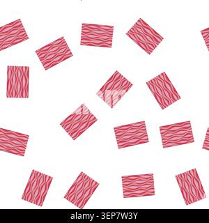 pattern abstract background showing flowing vertical stripes in varying shades of pink and red, creating a vibrant retro pattern reminiscent of 1970s Stock Vector
