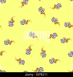 seamless pattern off rocket launch smoke cartoon. jet ship, take space, stastronaut stream off rocket launch smoke sign vector Stock Vector