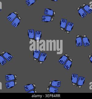 seamless pattern iron gloves welding cartoon. weld factory, mask protection, tool gas iron gloves welding sign vector Stock Vector