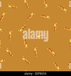 seamless pattern caldera lava puddle cartoon. pyroclastic vent, tectonic hotspot, plume ash caldera lava puddle sign vector Stock Vector
