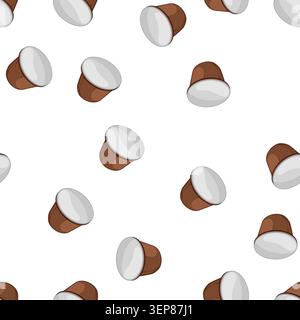 pattern breakfast capsule coffee cartoon. breakfast capsule coffee sign vector Stock Vector