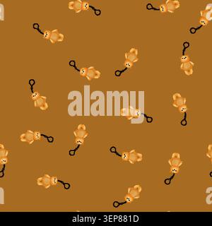 seamless pattern trinker keychain key cartoon. trinker keychain key sign vector Stock Vector