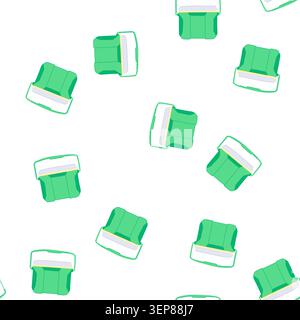 pattern picnic cooler box cartoon. camping blue, refrigerator summer picnic cooler box sign. seamless symbol vector illustration Stock Vector