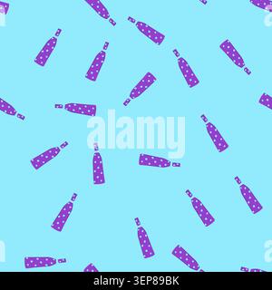 pattern stylized purple exclamation mark with blue polka dots, eye catching graphic conveying attention, warning, urgency, information, idea, alert, o Stock Vector
