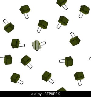 pattern refrigerator cooler box cartoon. refrigerator cooler box sign vector Stock Vector