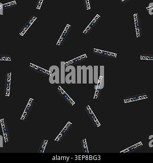 seamless pattern sound soundbar audio cartoon. black speaker, technology music sound soundbar audio sign vector Stock Vector