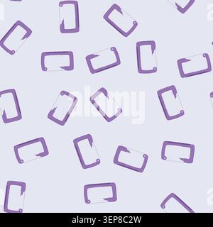 pattern security carabiner clip cartoon. metal rope, safety hook, steel carbine security carabiner clip sign. seamless vector illustration Stock Vector