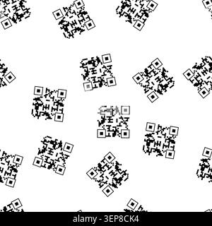 pattern dials qr code label cartoon. switches buttons, meters indicators, gauges lights dials qr code label sign vector Stock Vector