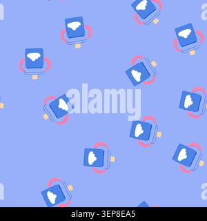 pattern water sippy cup cartoon. child feeding, straw training water sippy cup sign. seamless vector illustration Stock Vector