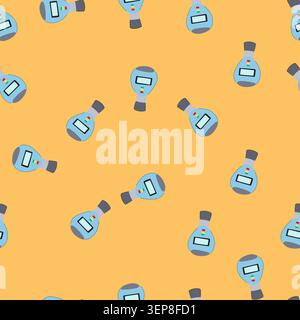 pattern lung spirometer cartoon. capacity volume, measurement respiratory, test airflow lung spirometer sign. seamless vector illustration Stock Vector