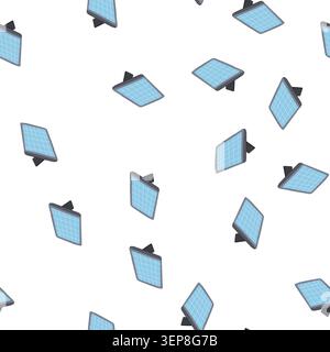 pattern sky solar panel cartoon. field renewable, system ecology, house industry sky solar panel sign. seamless symbol vector illustration Stock Vector
