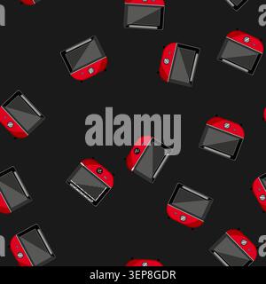 seamless pattern floor oven kitchen cartoon. interior modern, home furniture floor oven kitchen sign vector Stock Vector