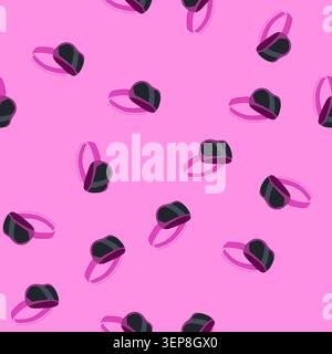 pattern technology augmented reality ar glasses cartoon. innovation weable, immersive display, smt interactive technology augmented reality ar glasses Stock Vector