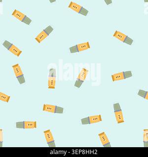 pattern detox blender cartoon. lifestyle fresh, vegetarian juice, nutrition organic detox blender sign. seamless vector illustration Stock Vector
