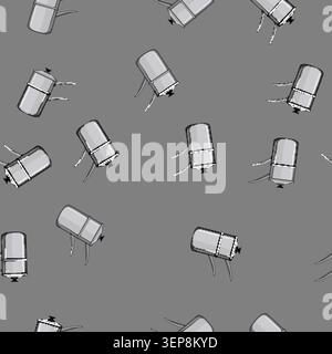seamless pattern chocolate double boiler pan cartoon. home healthy, steel cooking chocolate double boiler pan sign vector Stock Vector