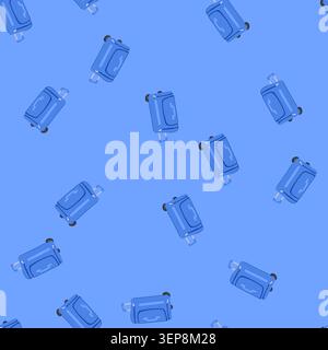pattern spinner trolley bag cartoon. lightweight expandable, cabin zipper, handle lock spinner trolley bag sign. seamless vector illustration Stock Vector