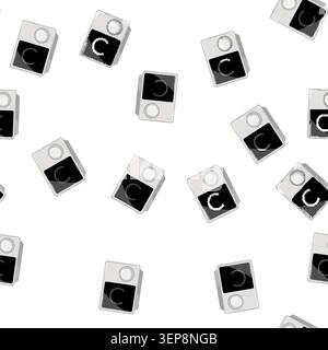 pattern control smart thermostat cartoon. control smart thermostat sign vector Stock Vector