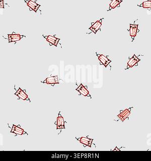 seamless pattern coffee soda cup character cartoon. tea drink, mug mascot, beer sticker coffee soda cup character sign vector Stock Vector