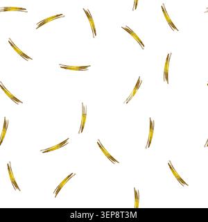 pattern Gold brush stroke featuring a textured, scratched effect, creating an abstract and dynamic design element for backgrounds, banners, or decorat Stock Vector