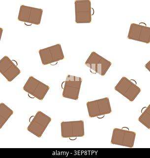 pattern businessman briefcase for men cartoon. suit bag, people suitcase businessman briefcase for men sign. seamless symbol vector illustration Stock Vector