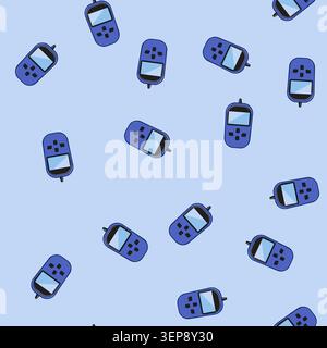 seamless pattern obd car diagnostic scanner cartoon. automotive auto, tool engine, scan computer obd car diagnostic scanner sign vector Stock Vector