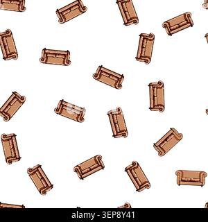 pattern durable couch leather cartoon. luxury comfort, stylish elegant, classic rustic durable couch leather sign vector Stock Vector
