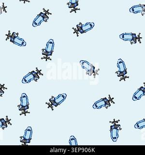 seamless pattern room game chair cartoon. monitor entertainment, desk video, screen neon room game chair sign vector Stock Vector