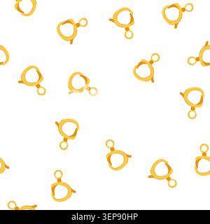pattern buckle clasp jewelry cartoon. jewellery bag, snap chain, lobster necklace buckle clasp jewelry sign. seamless symbol vector illustration Stock Vector