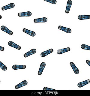 pattern video tv remote cartoon. video tv remote sign vector Stock Vector