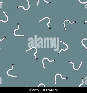 seamless pattern pipe waste drain trap cartoon. sewer odor, blockage installation, maintenance cleaning pipe waste drain trap sign vector Stock Vector