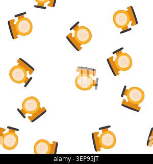 pattern system water circulation pump cartoon. flow pressure, efficiency motor, impeller plumbing system water circulation pump sign. seamless symbol Stock Vector