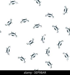 pattern drone quadcopter cartoon. business isometric, camera robot, delivery technology drone quadcopter sign vector Stock Vector