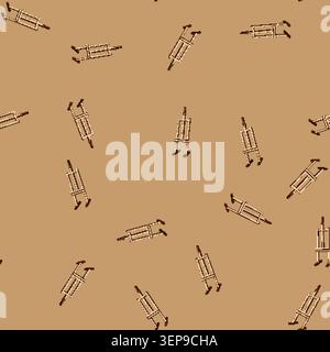 seamless pattern canvas easel cartoon. stand blank, empty wood, exhibition school canvas easel sign vector Stock Vector